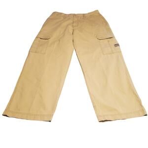 NEW VINTAGE Unionbay Cargo Pants Mens (34x29) Tan Skater Baggy Y2K DEADSTOCK